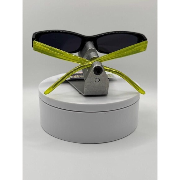 Vintage Y2K Eyeglasses NOS | Narrow Rectangle Style | Grey Sun Lens | Black/Neon - Picture 8 of 10